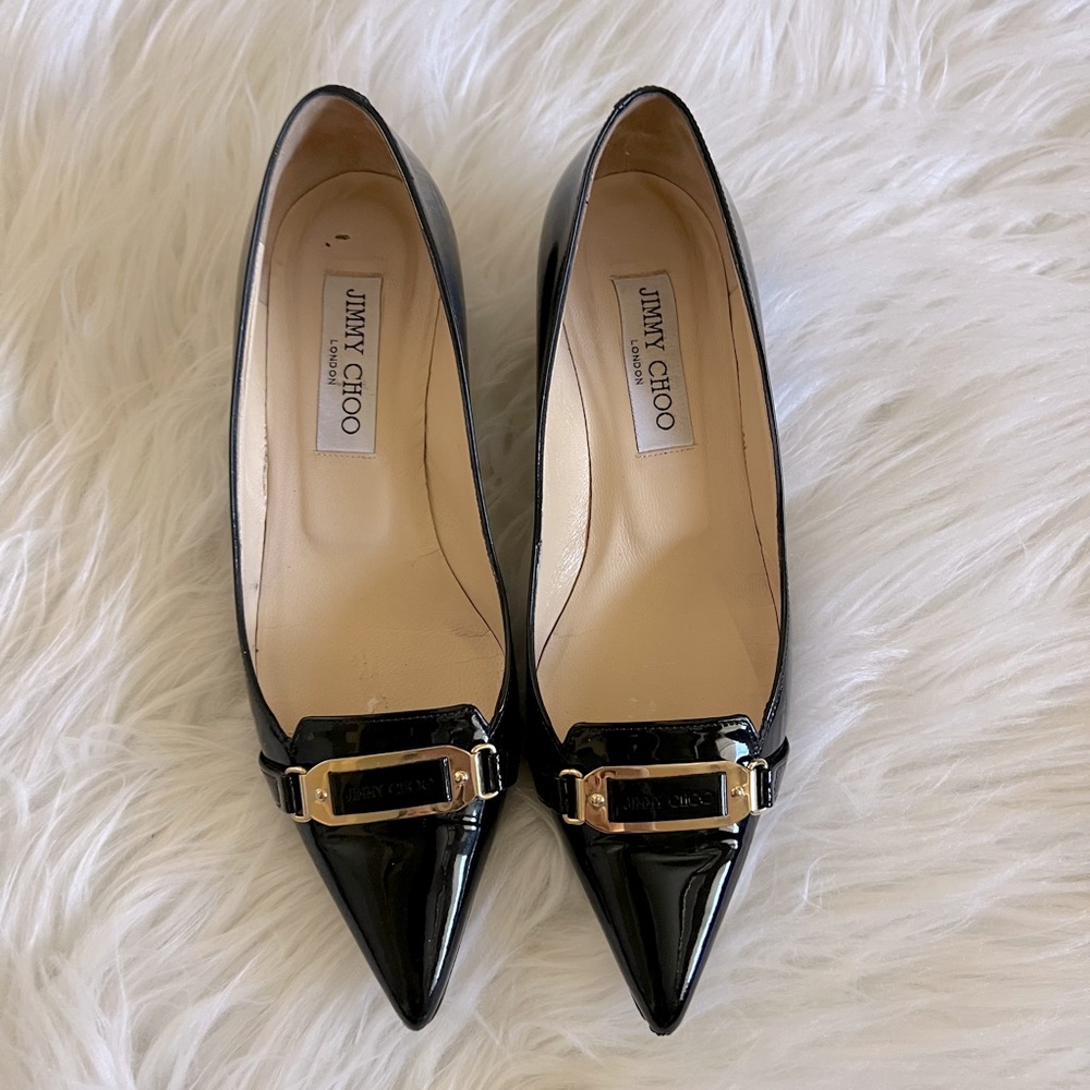 Jimmy Choo Black Patent Leather Women's Shoes